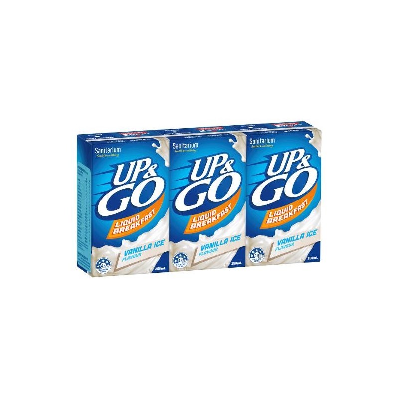 VANILLA ICE UP&GO LIQUID BREAKFAST 3 PACK 3X250ML