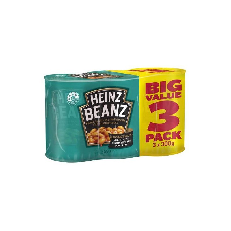 BAKED BEANS IN TOMATO SAUCE 3X300GM