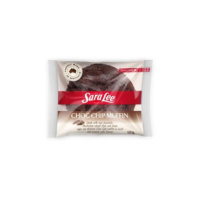 CHOCOLATE CHIP MUFFIN INDIVIDUALLY WRAPPED 120GMx15