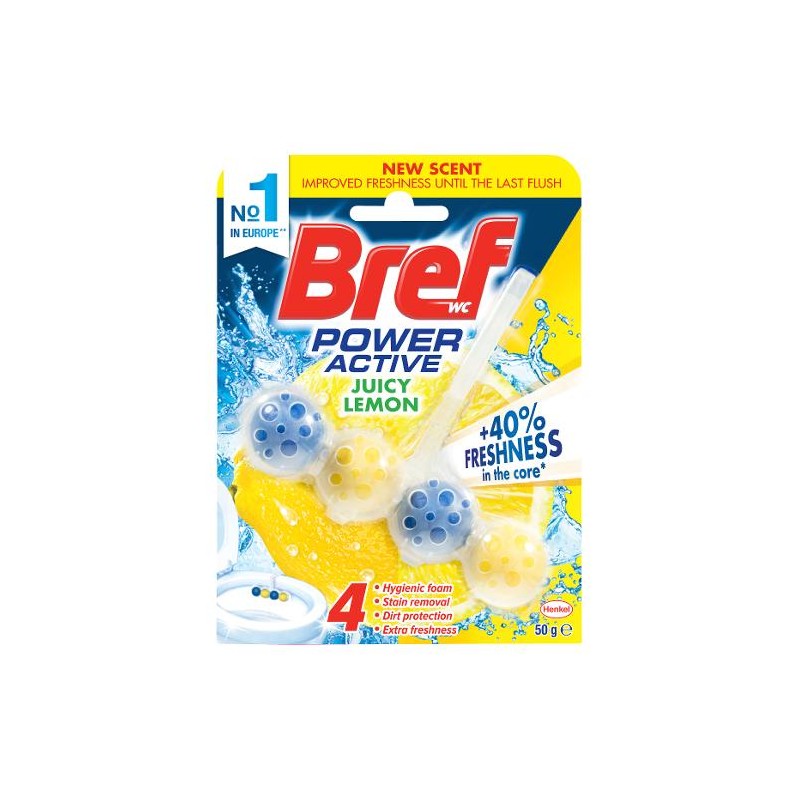TOILET CLEANER UNDER RIM POWER ACTIVE JUICY LEMON 50GM