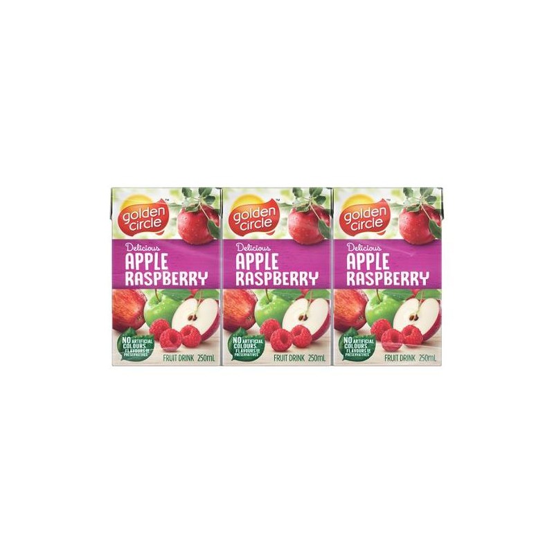 APPLE AND RASPBERRY FRUIT DRINK 6 PACK 250ML