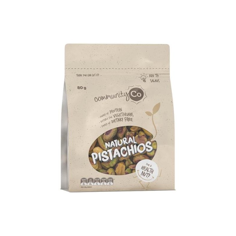 PISTACHIOS NATURAL RAW 80GM