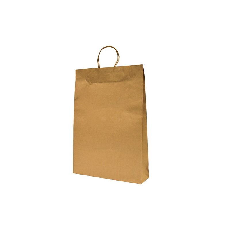 MEDIUM BROWN PAPER BAG WITH PAPER HANDLES W280XG150XL280MM 200S