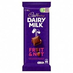 DAIRY MILK FRUIT AND NUT CHOCOLATE BLOCK 180GM