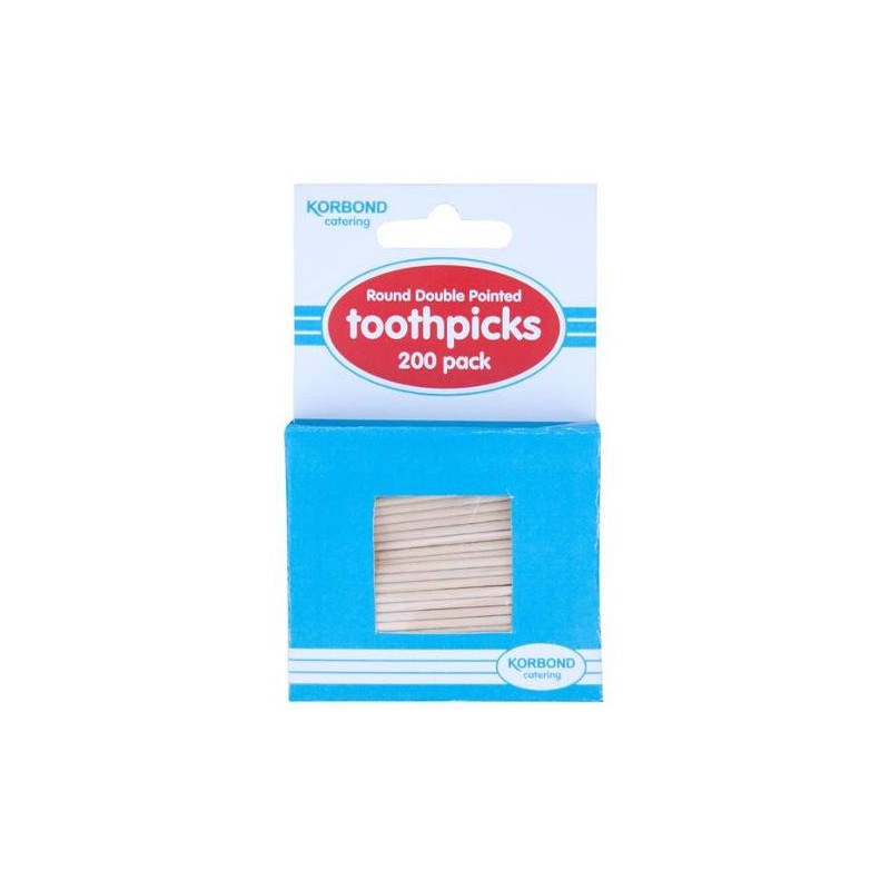 ROUND DOUBLE POINTED TOOTHPICKS 200PK