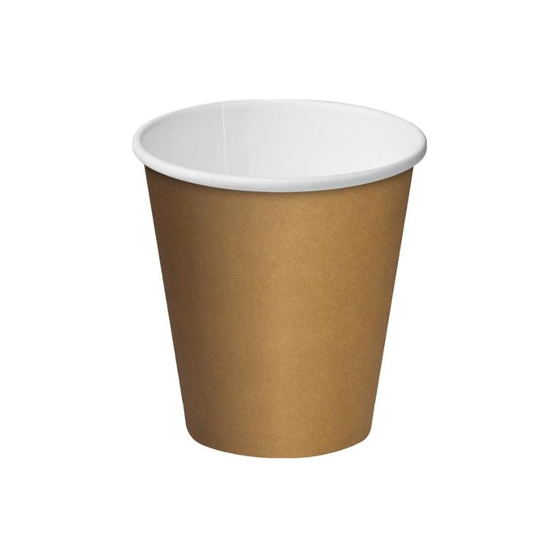 BROWN KRAFT SINGLE WALL PAPER CUP 280ML 50S