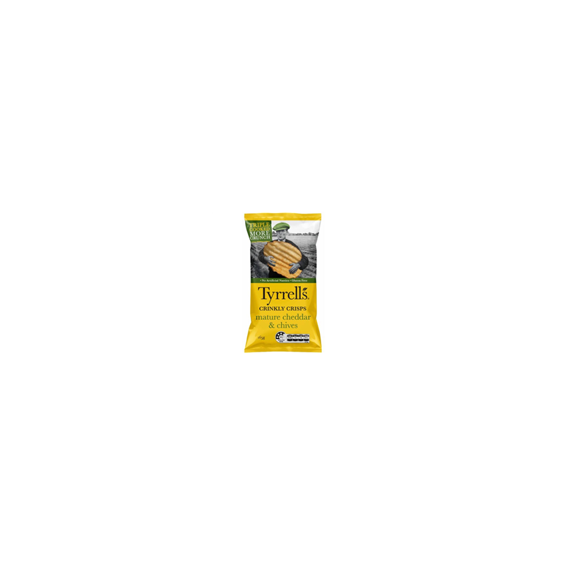 MATURE CHEDDAR AND CHIVES CHIPS 75GM