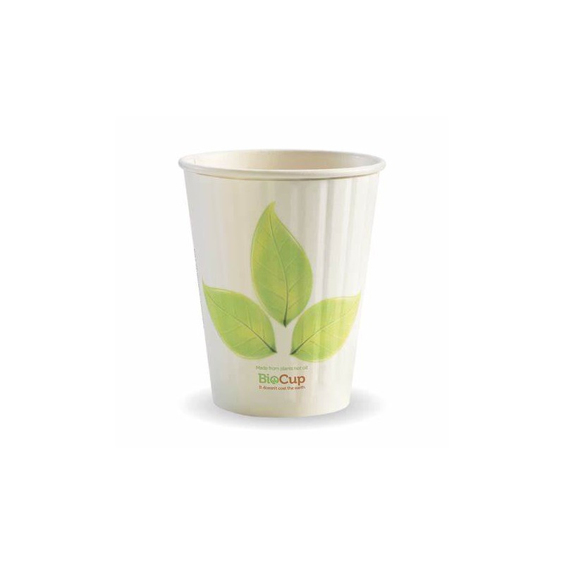 PAPER CUP DOUBLE WALLED LEAF PRINT 8OZ 50S