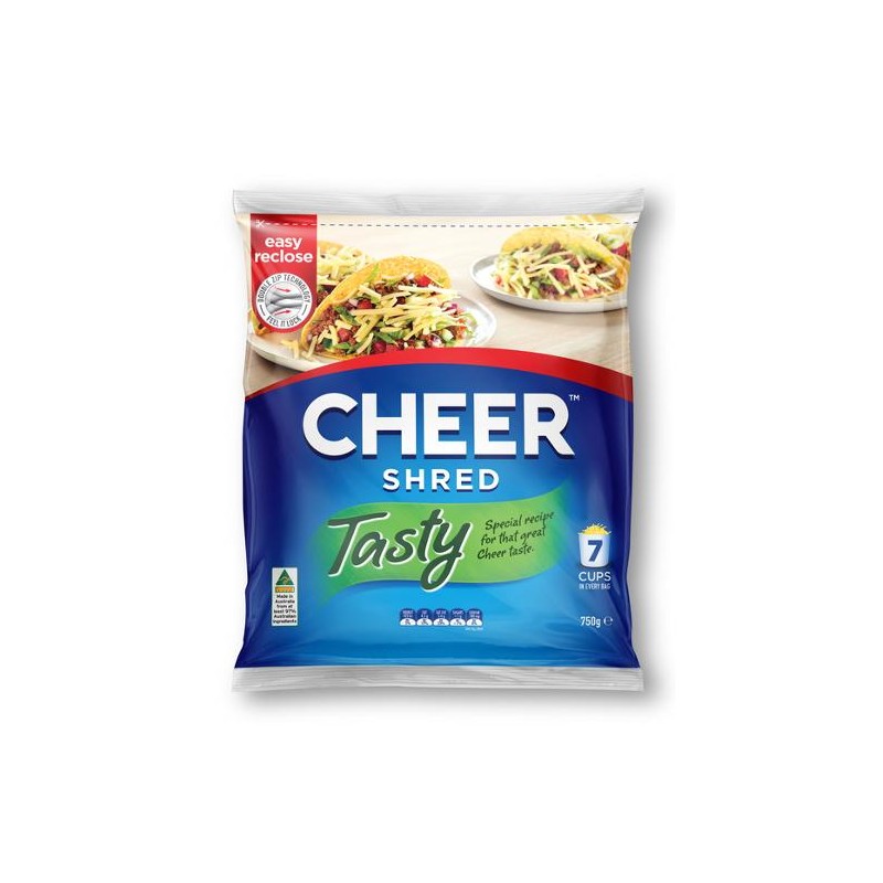 SHREDDED TASTY CHEESE 750GM
