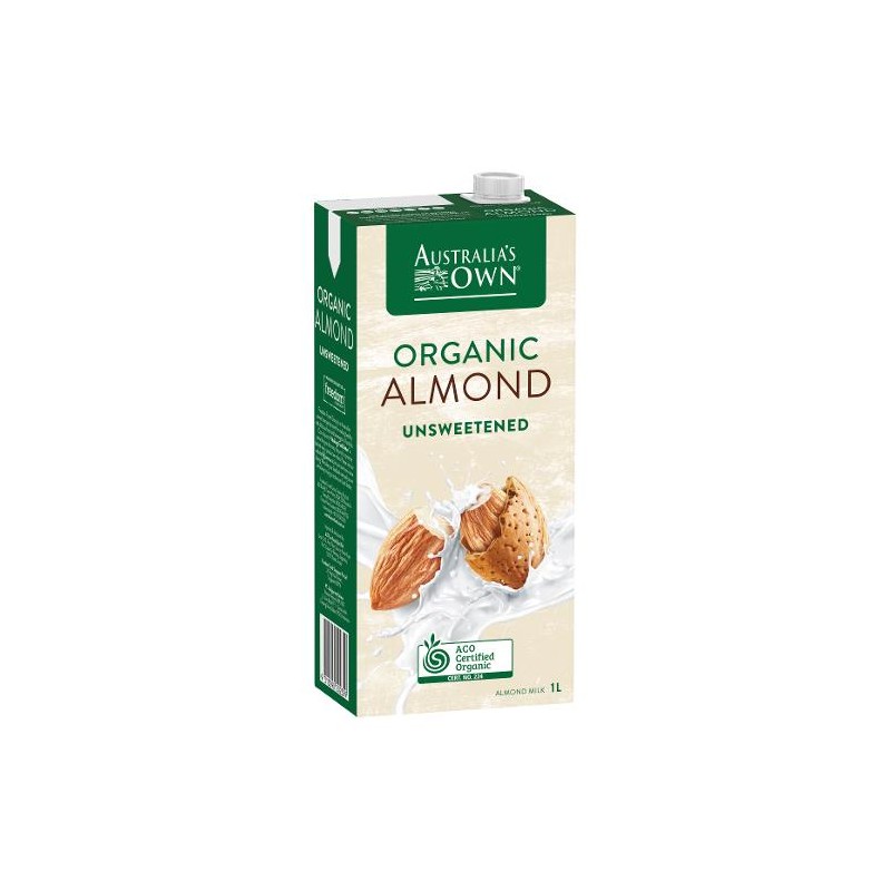 ORGANIC ALMOND MILK UNSWEETENED UHT 1LT