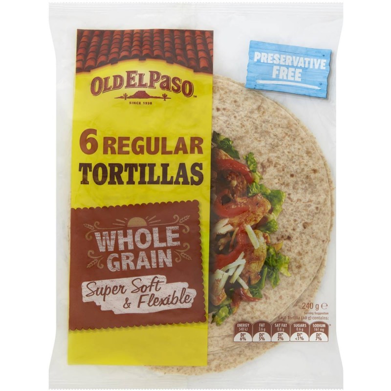 TORTILLAS WHOLEGRAIN 6PK