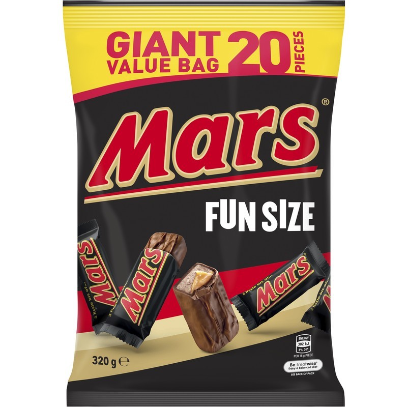 MARS BAR FUN SIZE 320GM 20PCS