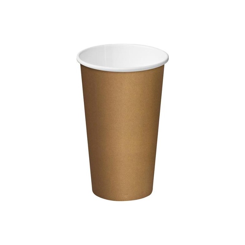 BROWN KRAFT SINGLE WALL PAPER CUP 460ML 25S