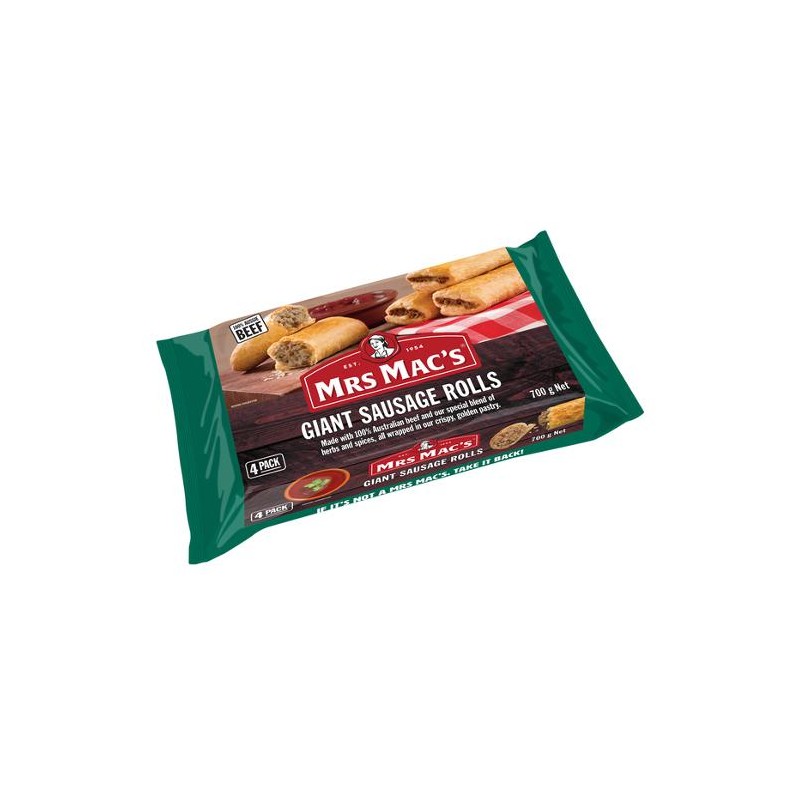 GIANT SAUSAGE ROLL 4PK 700GM