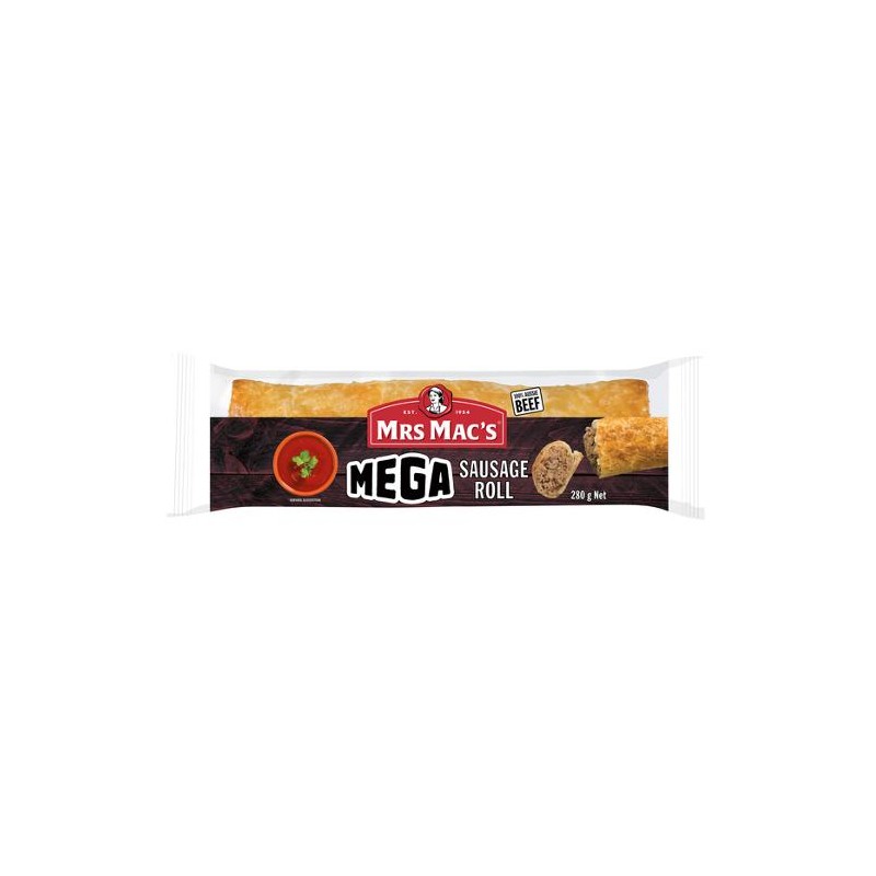 MEGA BEEF SAUSAGE ROLL 280GM