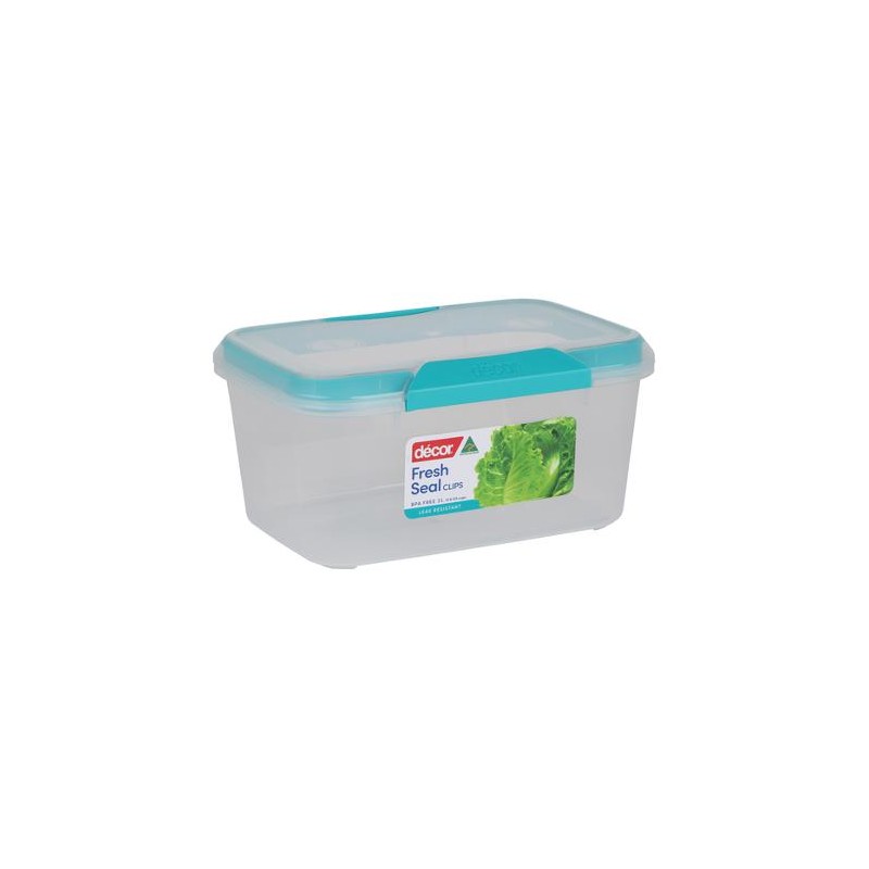 OBLONG CONTAINER WITH CLIP LIDS 3LT