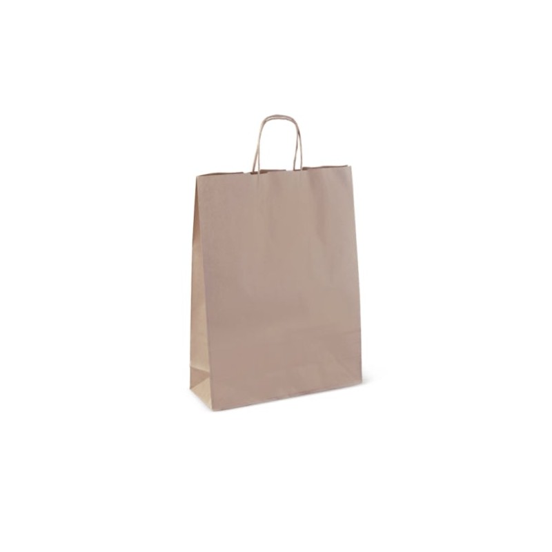 PAPER BROWN BAG MED KRAFT W/ TWISTED HANDLES 250PK 330WLX300WX180G0