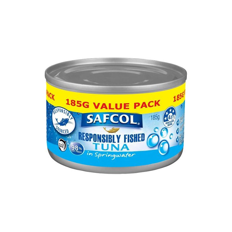 TUNA IN SPRINGWATER 185GM
