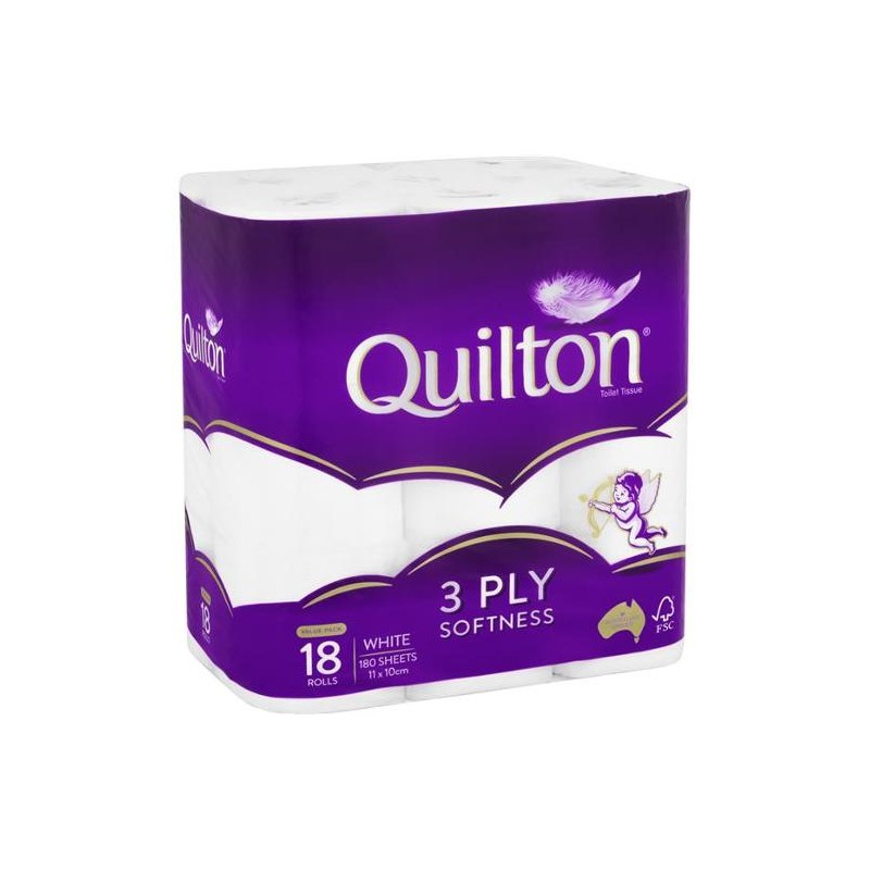 CLASSIC WHITE 3PLY TOILET TISSUE 18PK