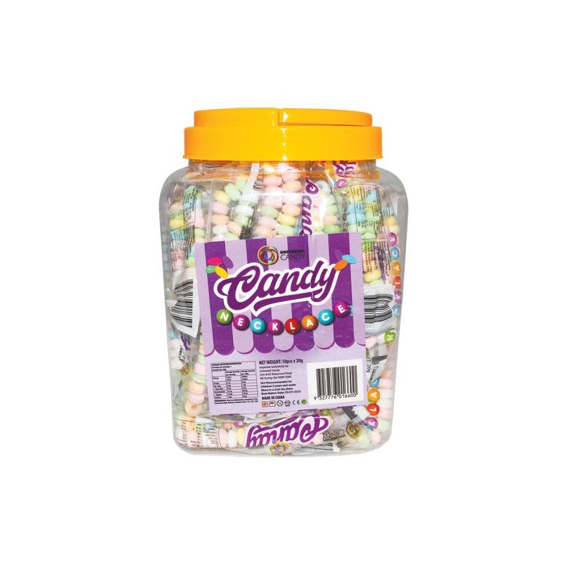 CANDY NECKLACE LOLLIES 50X20GM