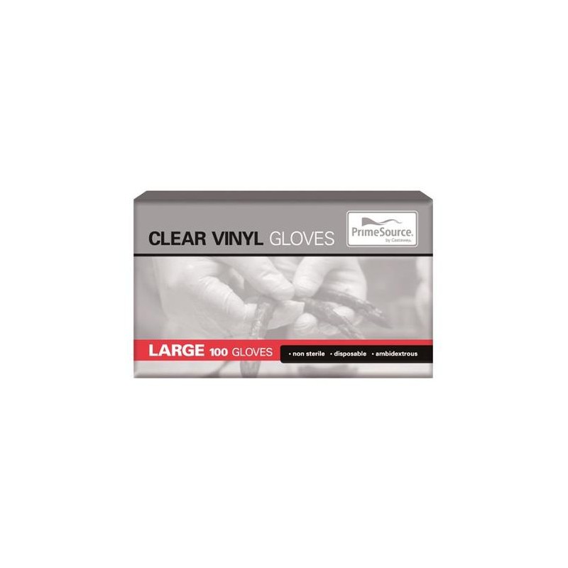 VINYL CLEAR POWDERED LARGE GLOVES 100S