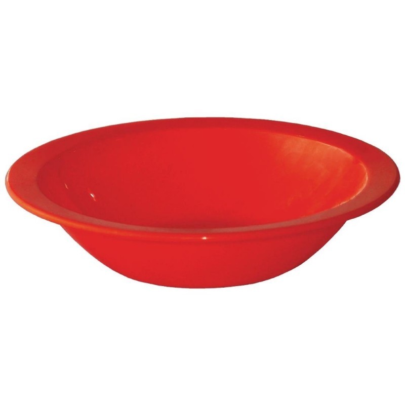 RED POLYCARBONATE BOWLS 172MM 12PK