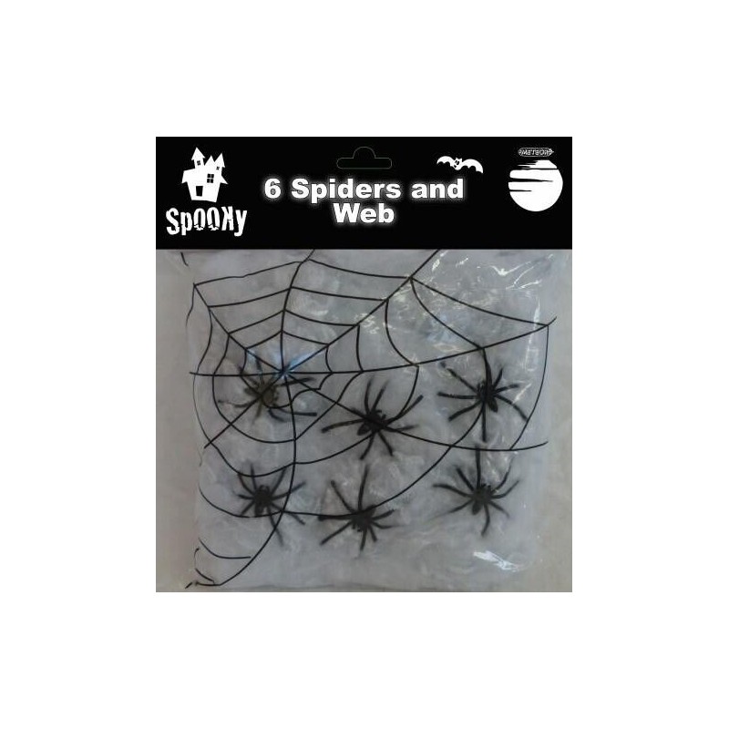 DECORATIONS HALLOWEEN SPIDER WEB WHITE 15CMX16CM