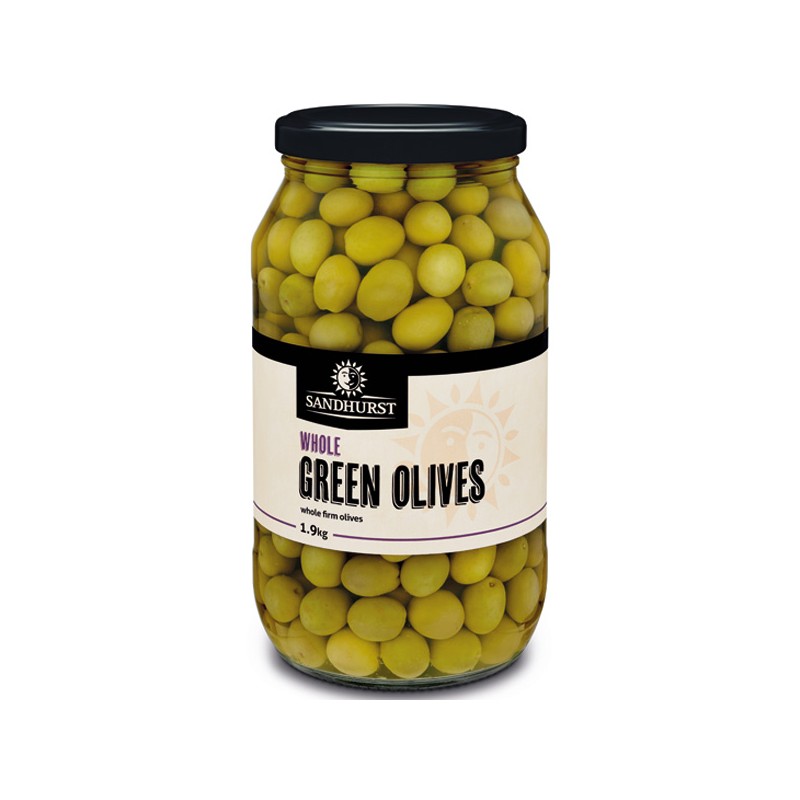 WHOLE GREEN OLIVES 1.9KG