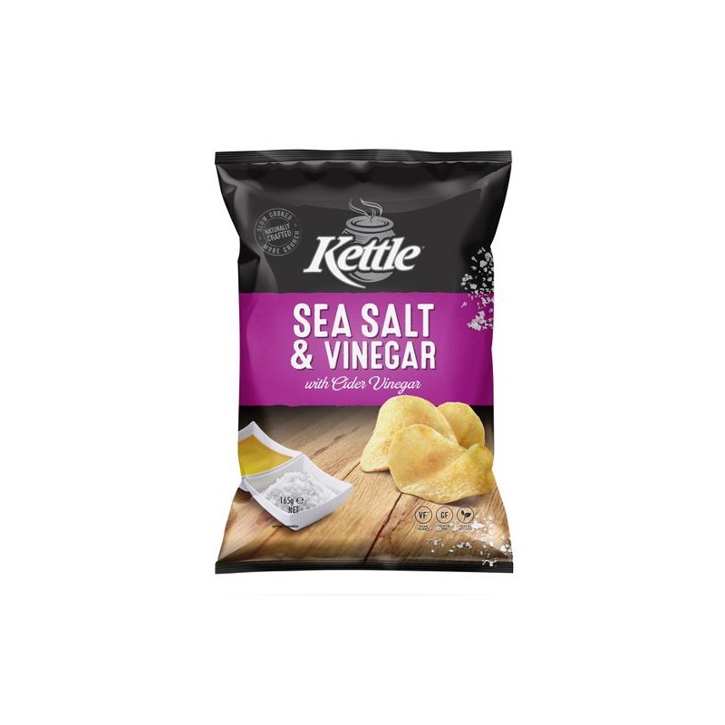 SEA SALT AND VINEGAR NATURAL POTATO CHIPS 165GM