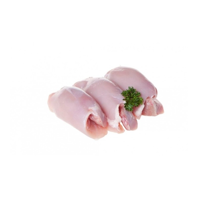 HALAL FREE RANGE CHICKEN THIGH FILLETS SKIN OFF, KG