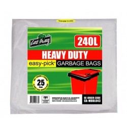 GARBAGE BAG HEAVY DUTY WHEELIE BIN 240LT CA-MDBL043 25PACK