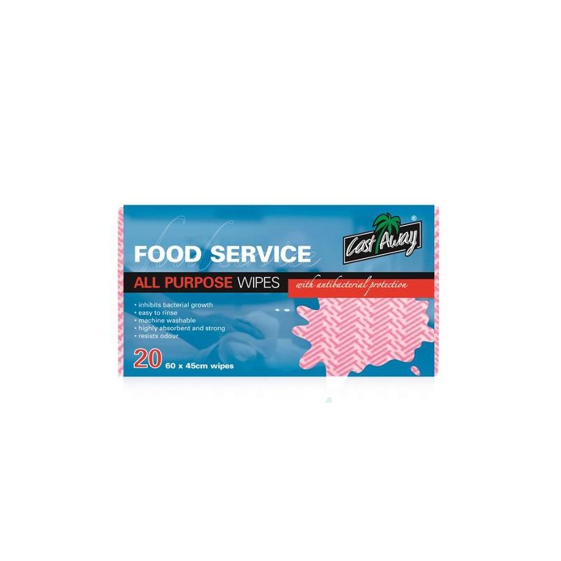 WIPES ALL PURPOSE RED 60X45CM  20S