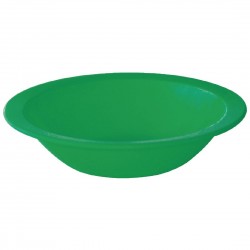 GREEN PLASTIC RESUABLE BOWLS POLYCARBONATE 172MM 12PK