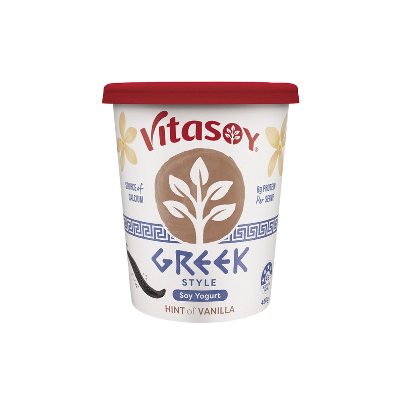 SOY YOGHURT GREEK VANILLA 450GM