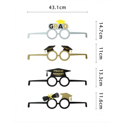 GRADUATION PARTY GLASSES 4PK