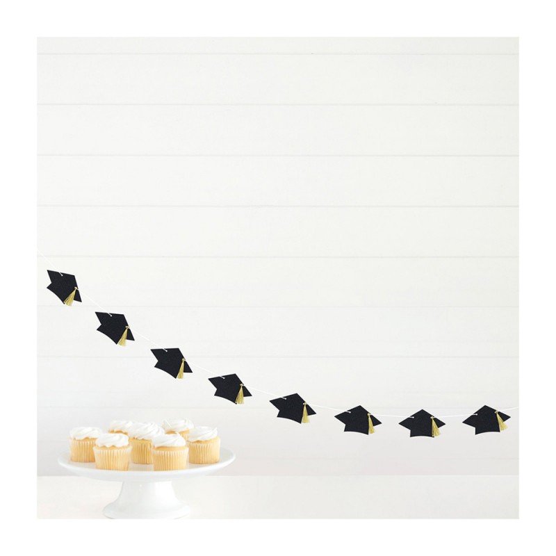 GRADUATION CAP GARLAND W/TASSELS 2.13M