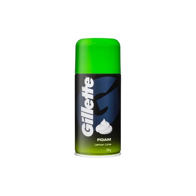 GILLETTE SHAVE CREAM FOAM LEMON LIME 250G