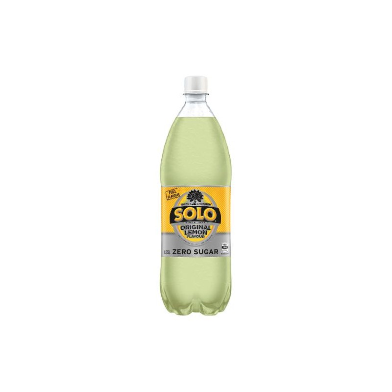 LEMON ZERO SUGAR SOFT DRINK 1.25L