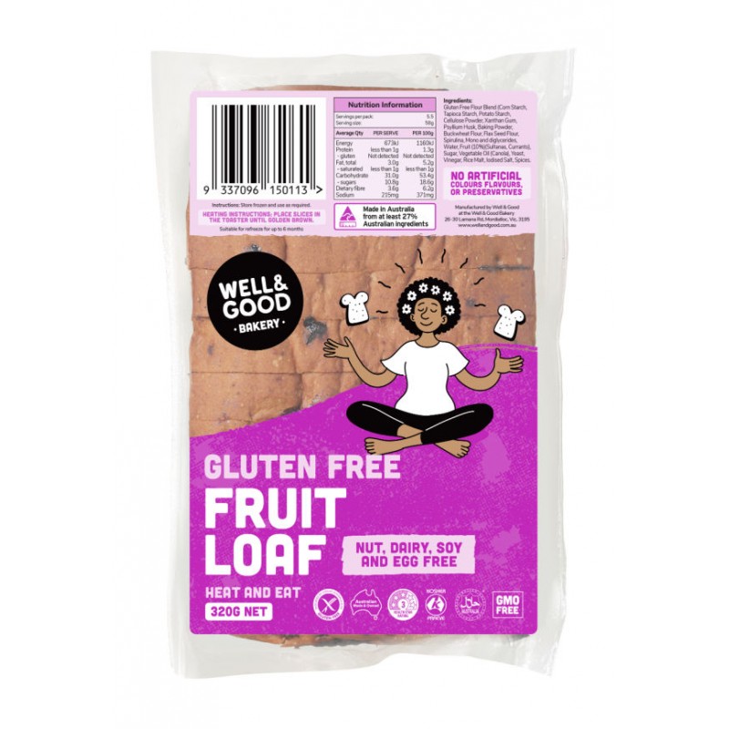 GLUTEN FREE RAISIN BREAD 320GM GLUTEN FREE RAISIN BREAD 320GM