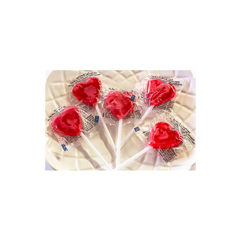 LITTLE RED HEART LOLLIPOPS 200S