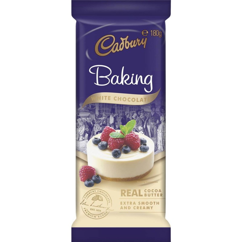 WHITE BAKING CHOCOLATE BLOCK 180GM