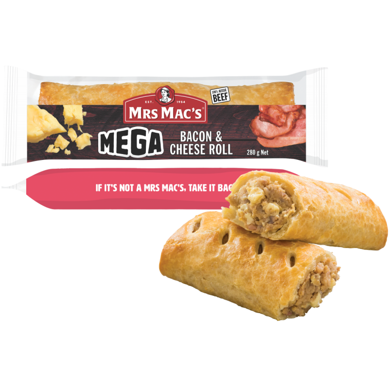 BACON AND CHEESE ROLL MEGA 280GM