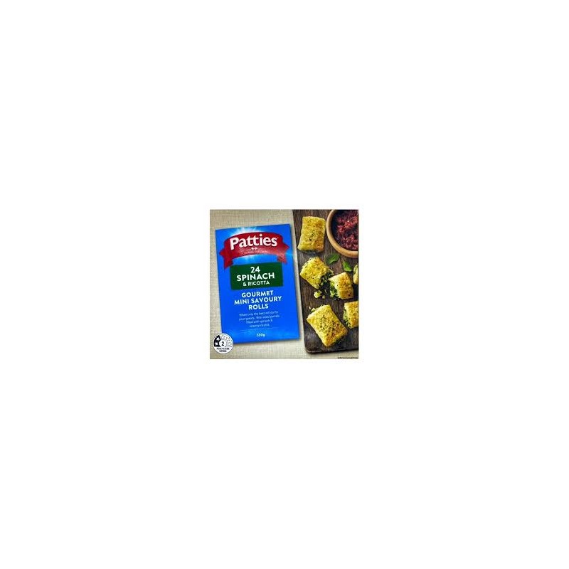 SAVOURY ROLL MINI SPINACH/RICOTTA 530GM 24PK SAVOURY ROLL MINI SPINACH/RICOTTA 530GM 24PK