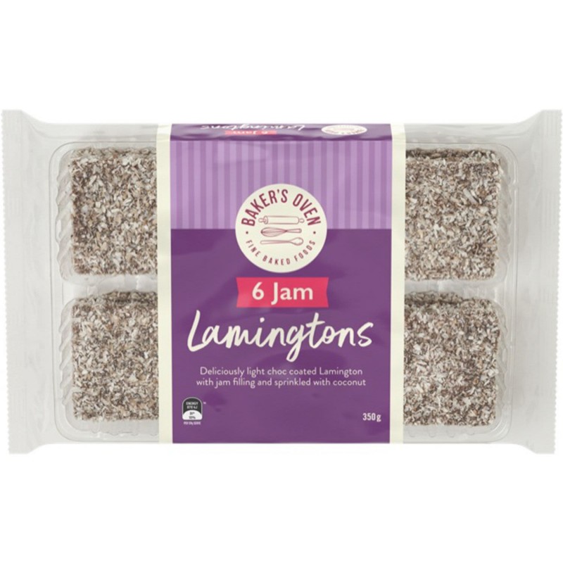 LAMINGTONS JAM FROZEN 350GM 6PK