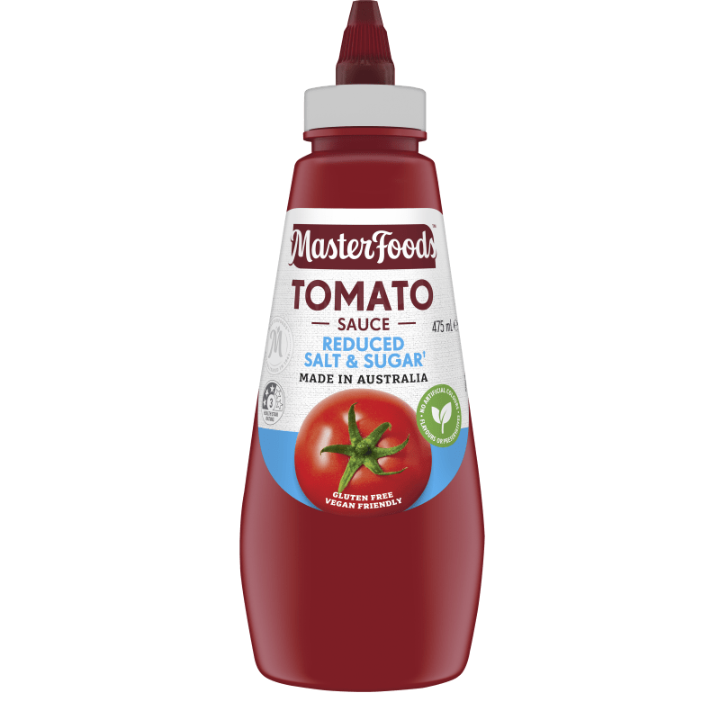 TOMATO SAUCE REDUCED SALT AND SUGAR SQUEEZY 475ML