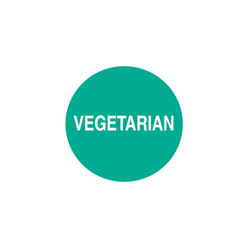 LABELS REMOVABLE VEGETARIAN 23MM 1000'S