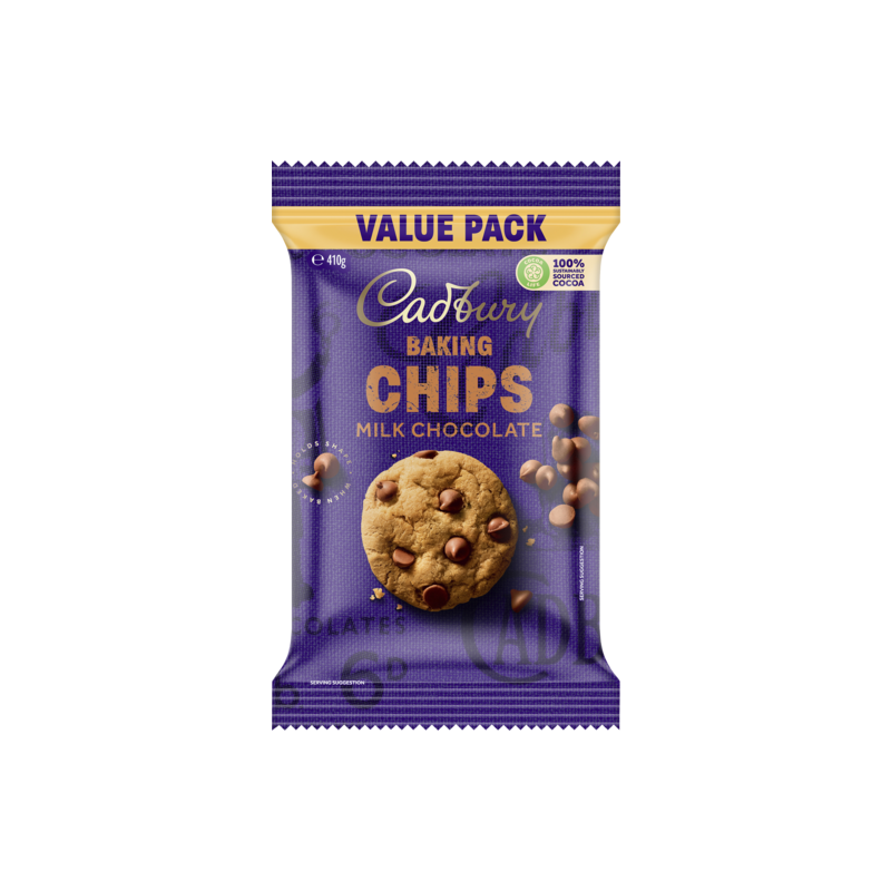 BAKING CHOC CHIPS MILK 410GM