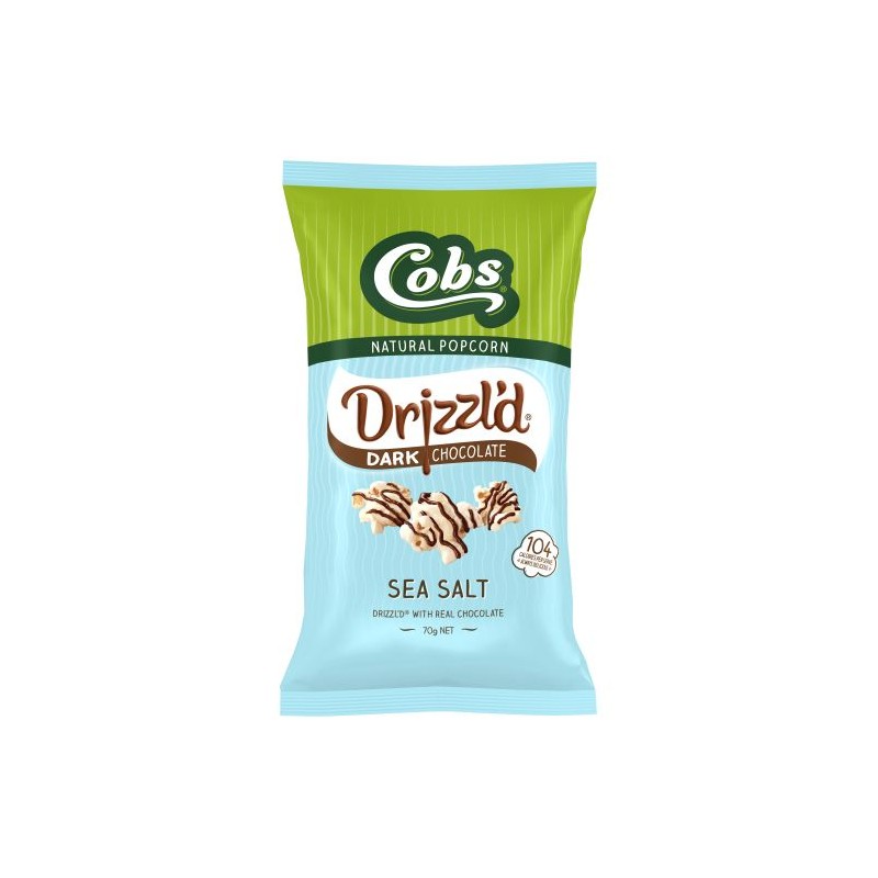 POPCORN DRIZZL'D DARK CHOCOLATE SEA SALT 70GM