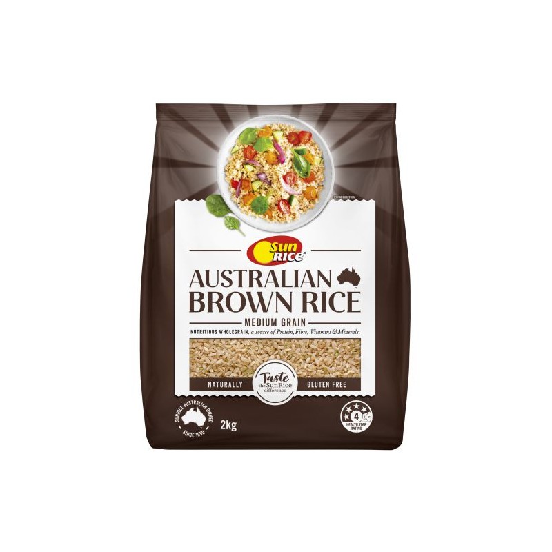 MEDIUM GRAIN BROWN RICE 2KG