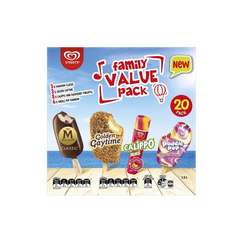 FAMILY VALUE ICE CREAM PACK 20S